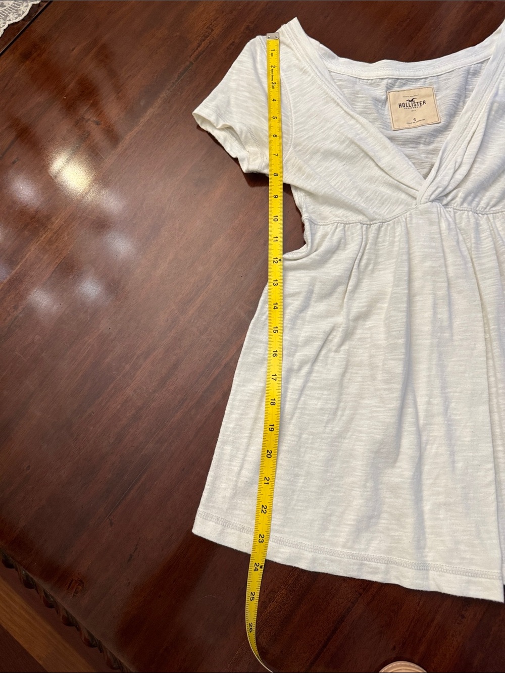 Hollister Girls White V-Neck Empire Waist Casual Dress - Picture 5 of 7